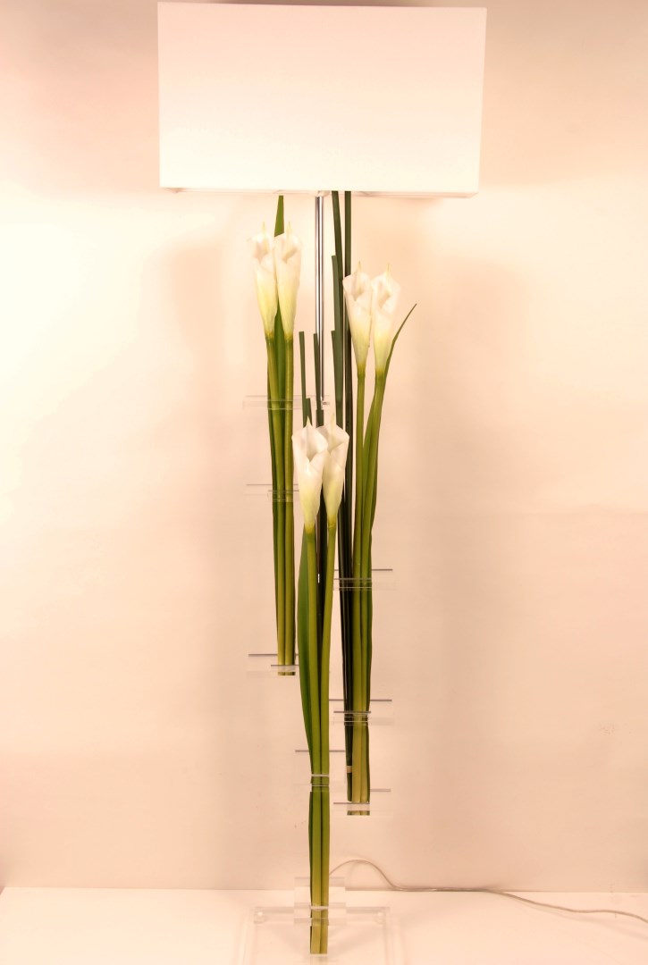 PAULINE,Торшер с белыми цветами,H 158cm, арт.68718 